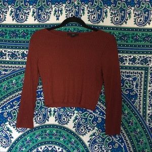 long sleeve crop top